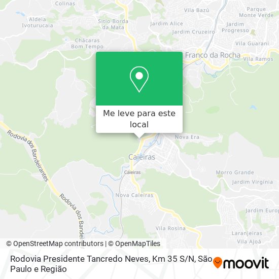 Rodovia Presidente Tancredo Neves, Km 35 S / N mapa