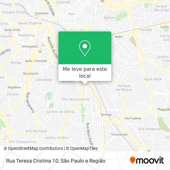 Rua Teresa Cristina 10 mapa