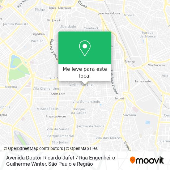 Avenida Doutor Ricardo Jafet / Rua Engenheiro Guilherme Winter mapa
