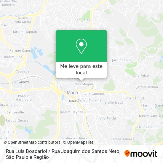 Rua Luís Boscariol / Rua Joaquim dos Santos Neto mapa