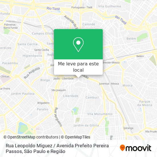 Rua Leopoldo Miguez / Avenida Prefeito Pereira Passos mapa