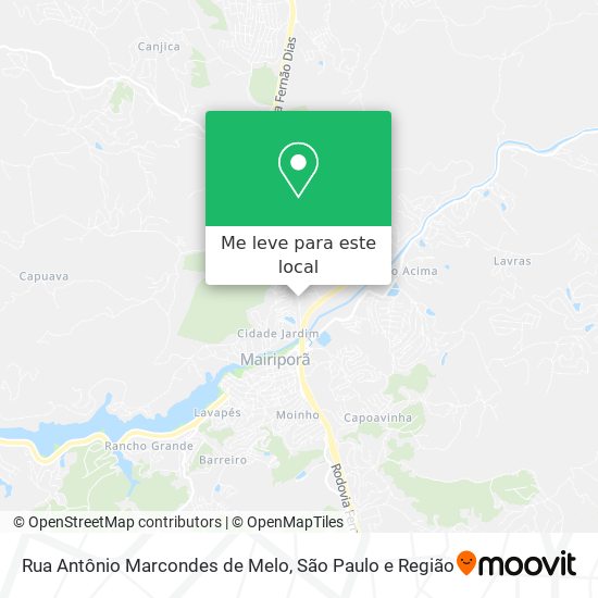 Rua Antônio Marcondes de Melo mapa