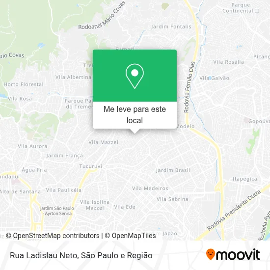 Rua Ladislau Neto mapa