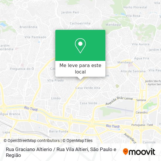 Rua Graciano Altierio / Rua Vila Altieri mapa