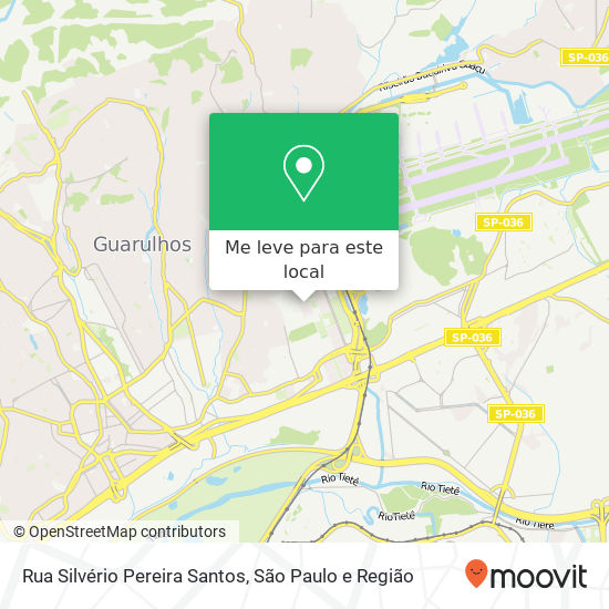 Rua Silvério Pereira Santos mapa