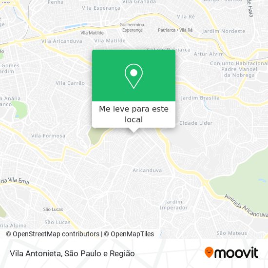Vila Antonieta mapa