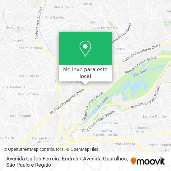 Avenida Carlos Ferreira Endres / Avenida Guarulhos mapa