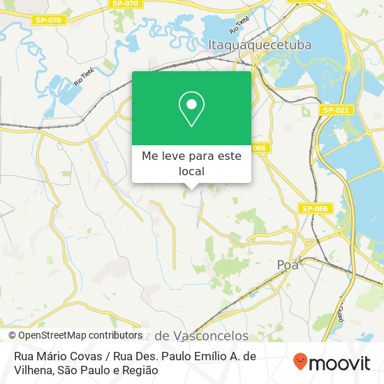 Rua Mário Covas / Rua Des. Paulo Emílio A. de Vilhena mapa