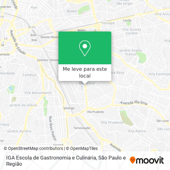 IGA Escola de Gastronomia e Culinária mapa