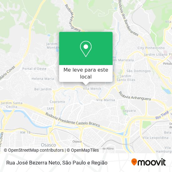 Rua José Bezerra Neto mapa