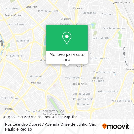 Rua Leandro Dupret / Avenida Onze de Junho mapa