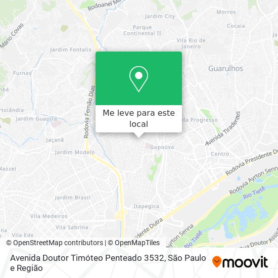 Avenida Doutor Timóteo Penteado 3532 mapa