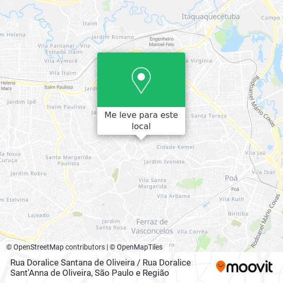 Rua Doralice Santana de Oliveira / Rua Doralice Sant'Anna de Oliveira mapa