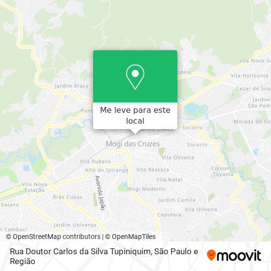 Rua Doutor Carlos da Silva Tupiniquim mapa