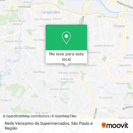 Rede Veríssimo de Supermercados mapa
