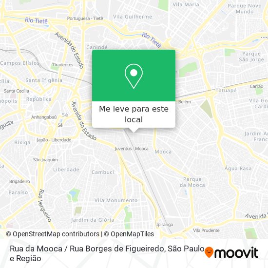 Rua da Mooca / Rua Borges de Figueiredo mapa