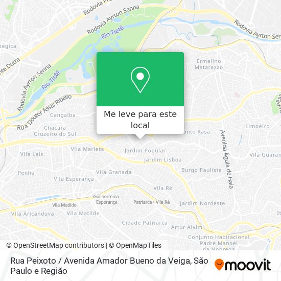 Rua Peixoto / Avenida Amador Bueno da Veiga mapa