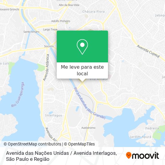 Avenida das Nações Unidas / Avenida Interlagos mapa