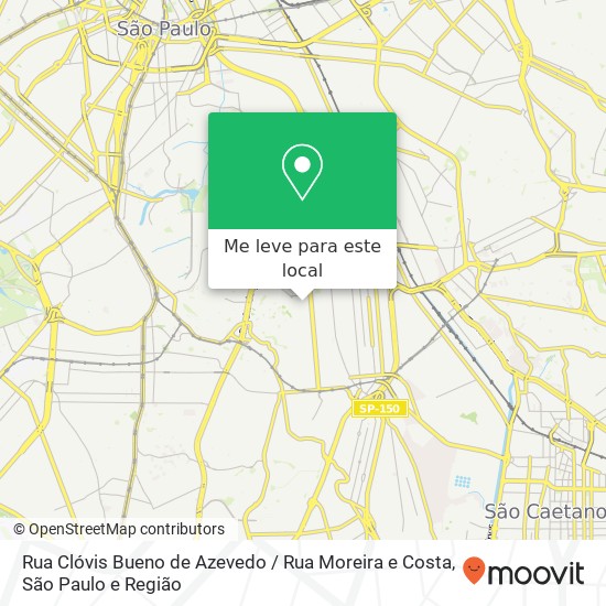 Rua Clóvis Bueno de Azevedo / Rua Moreira e Costa mapa
