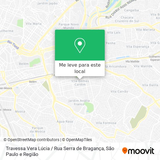 Travessa Vera Lúcia / Rua Serra de Bragança mapa