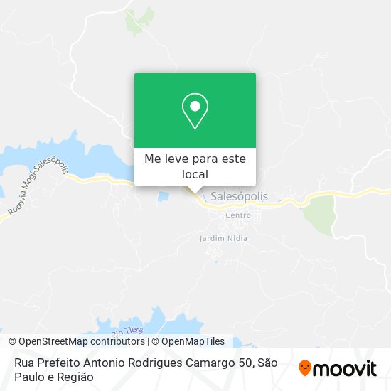 Rua Prefeito Antonio Rodrigues Camargo 50 mapa