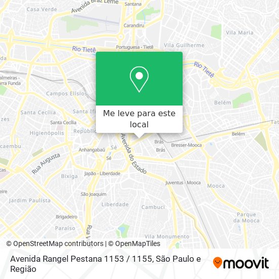 Avenida Rangel Pestana 1153 / 1155 mapa