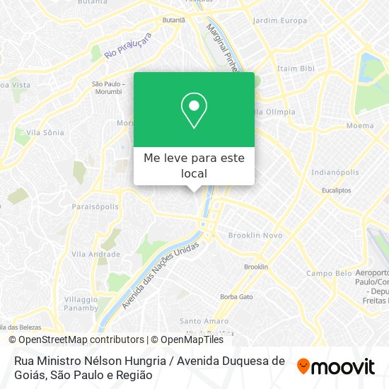 Rua Ministro Nélson Hungria / Avenida Duquesa de Goiás mapa