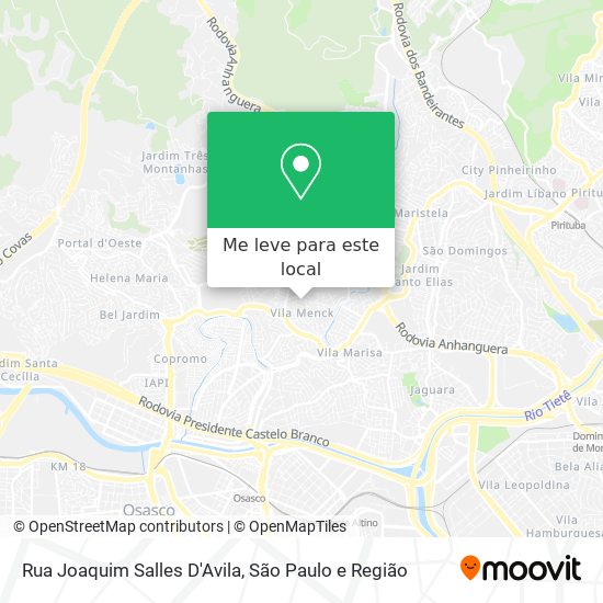 Rua Joaquim Salles D'Avila mapa