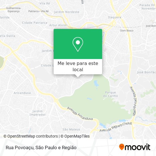 Rua Povoaçu mapa