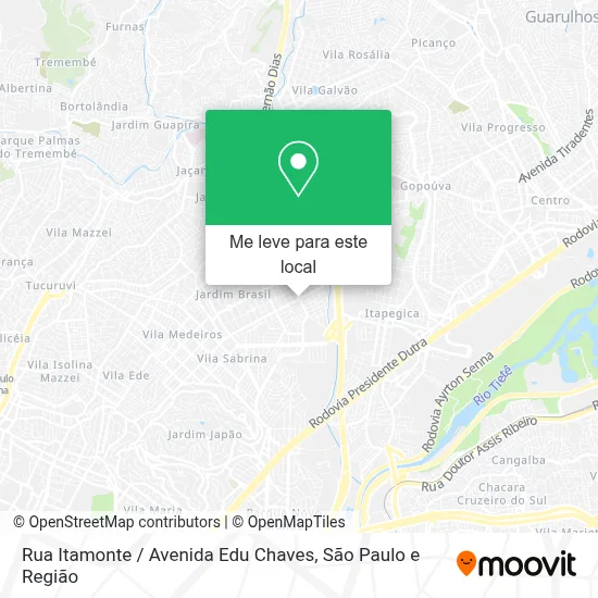Rua Itamonte / Avenida Edu Chaves mapa