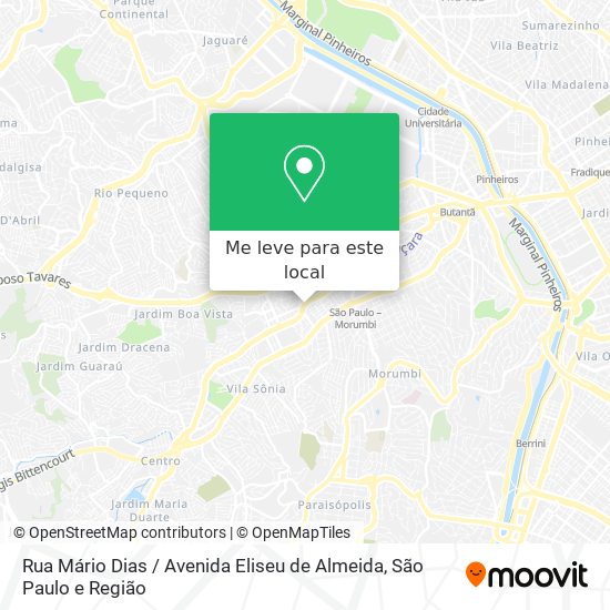 Rua Mário Dias / Avenida Eliseu de Almeida mapa