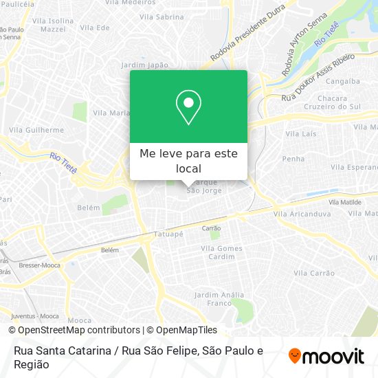 Rua Santa Catarina / Rua São Felipe mapa