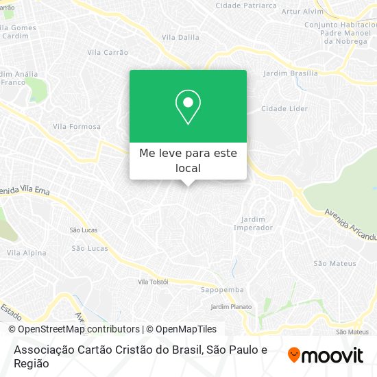 Associação Cartão Cristão do Brasil mapa
