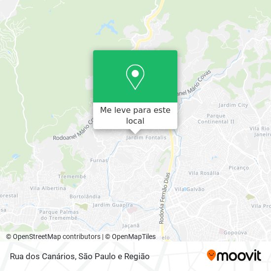 Rua dos Canários mapa