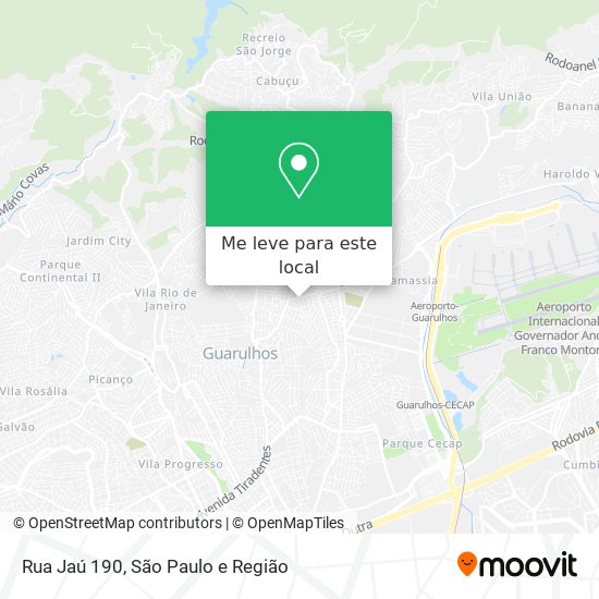 Rua Jaú 190 mapa