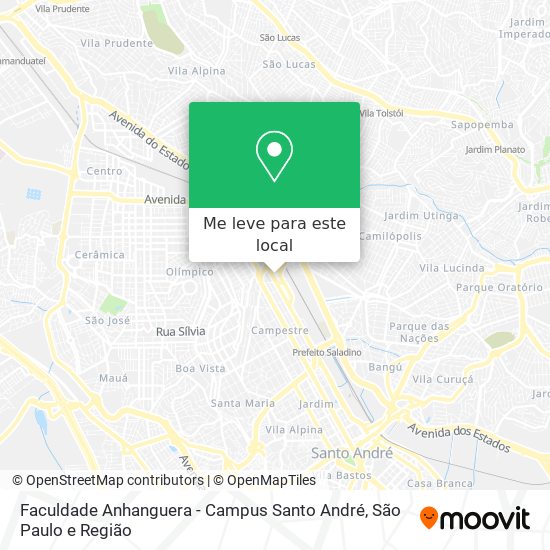 Faculdade Anhanguera - Campus Santo André mapa