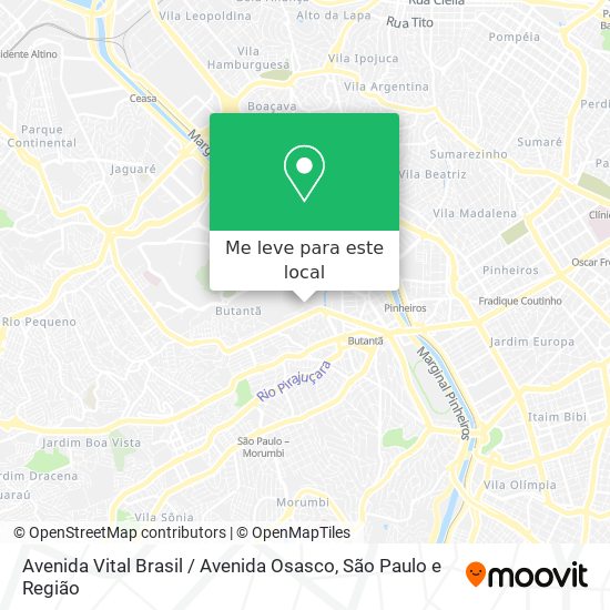 Avenida Vital Brasil / Avenida Osasco mapa