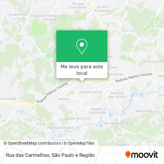 Rua das Carmelitas mapa