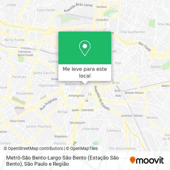 Metrô-São Bento-Largo São Bento (Estação São Bento) mapa