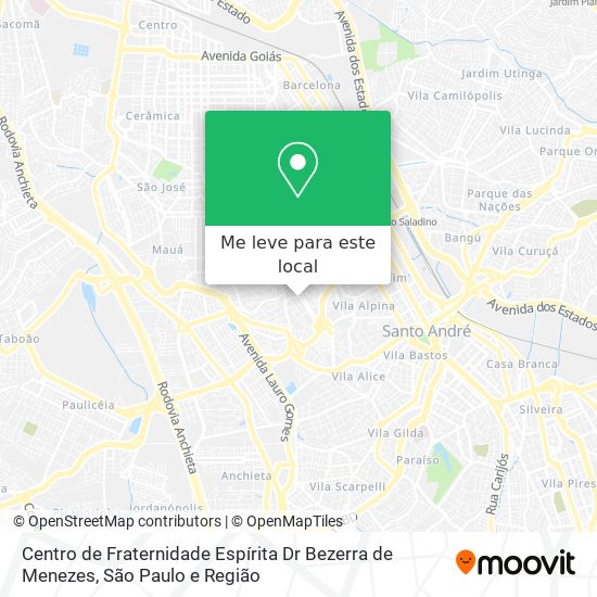 Centro de Fraternidade Espírita Dr Bezerra de Menezes mapa