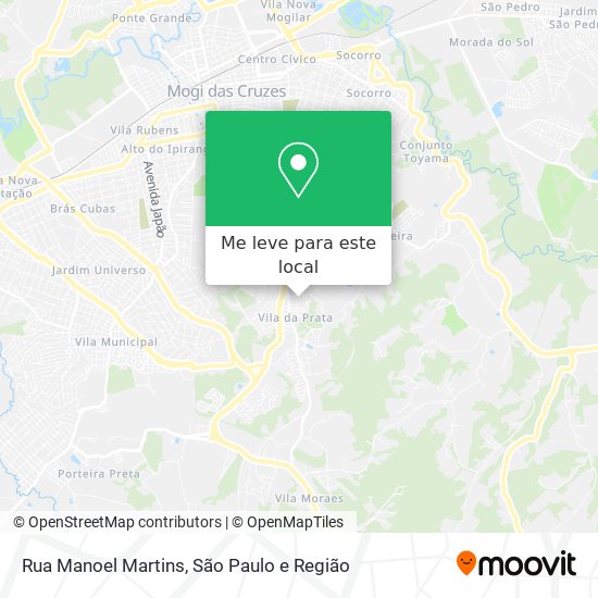 Rua Manoel Martins mapa