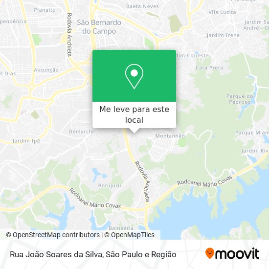 Rua João Soares da Silva mapa