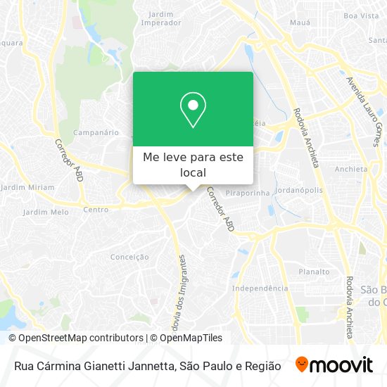 Rua Cármina Gianetti Jannetta mapa