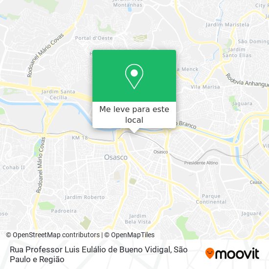 Rua Professor Luis Eulálio de Bueno Vidigal mapa