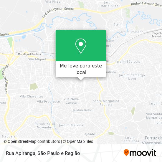 Rua Apiranga mapa