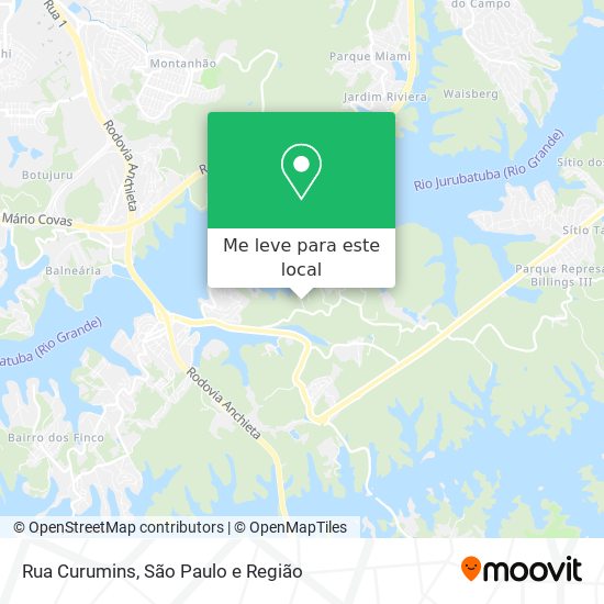 Rua Curumins mapa