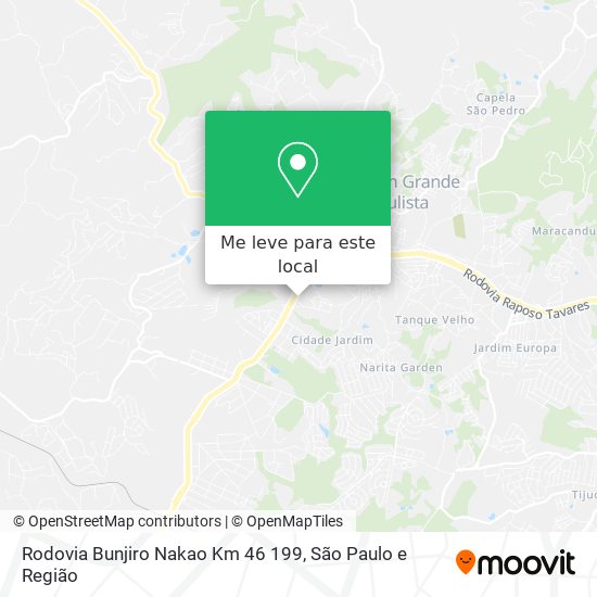 Rodovia Bunjiro Nakao Km 46 199 mapa