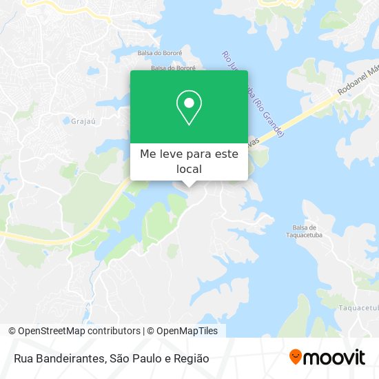 Rua Bandeirantes mapa