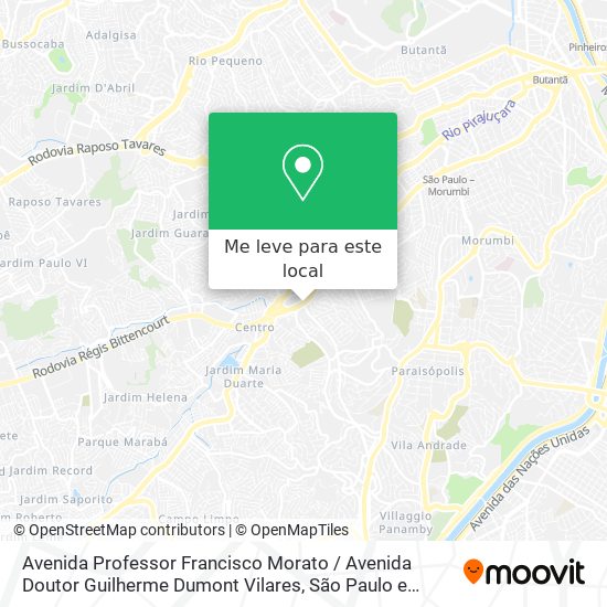 Avenida Professor Francisco Morato / Avenida Doutor Guilherme Dumont Vilares mapa