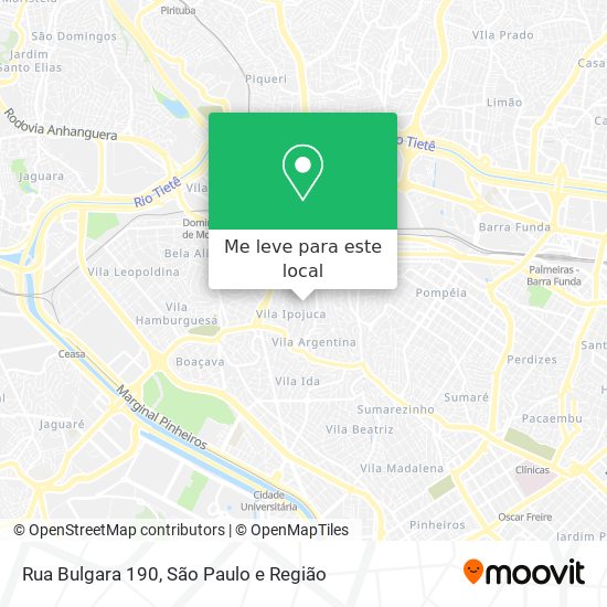 Rua Bulgara 190 mapa